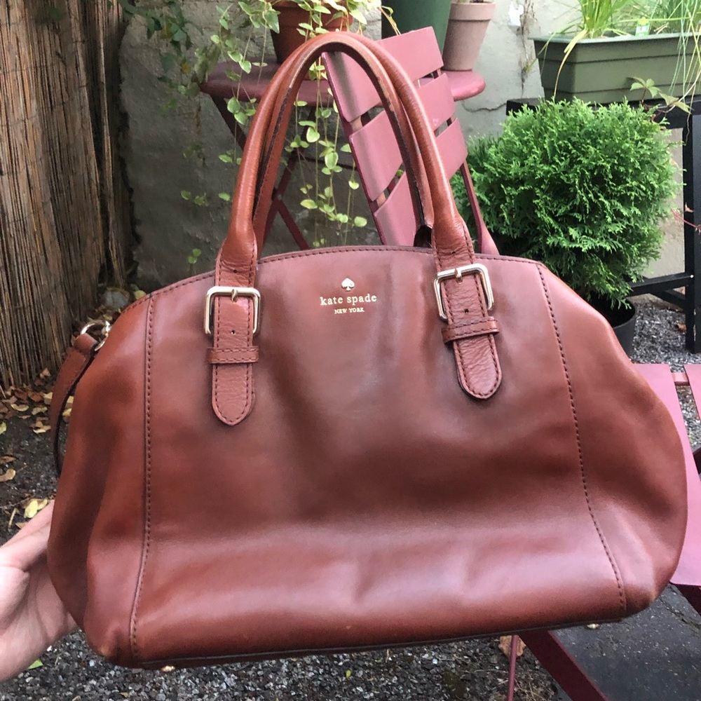 Brown leather kate spade handbag